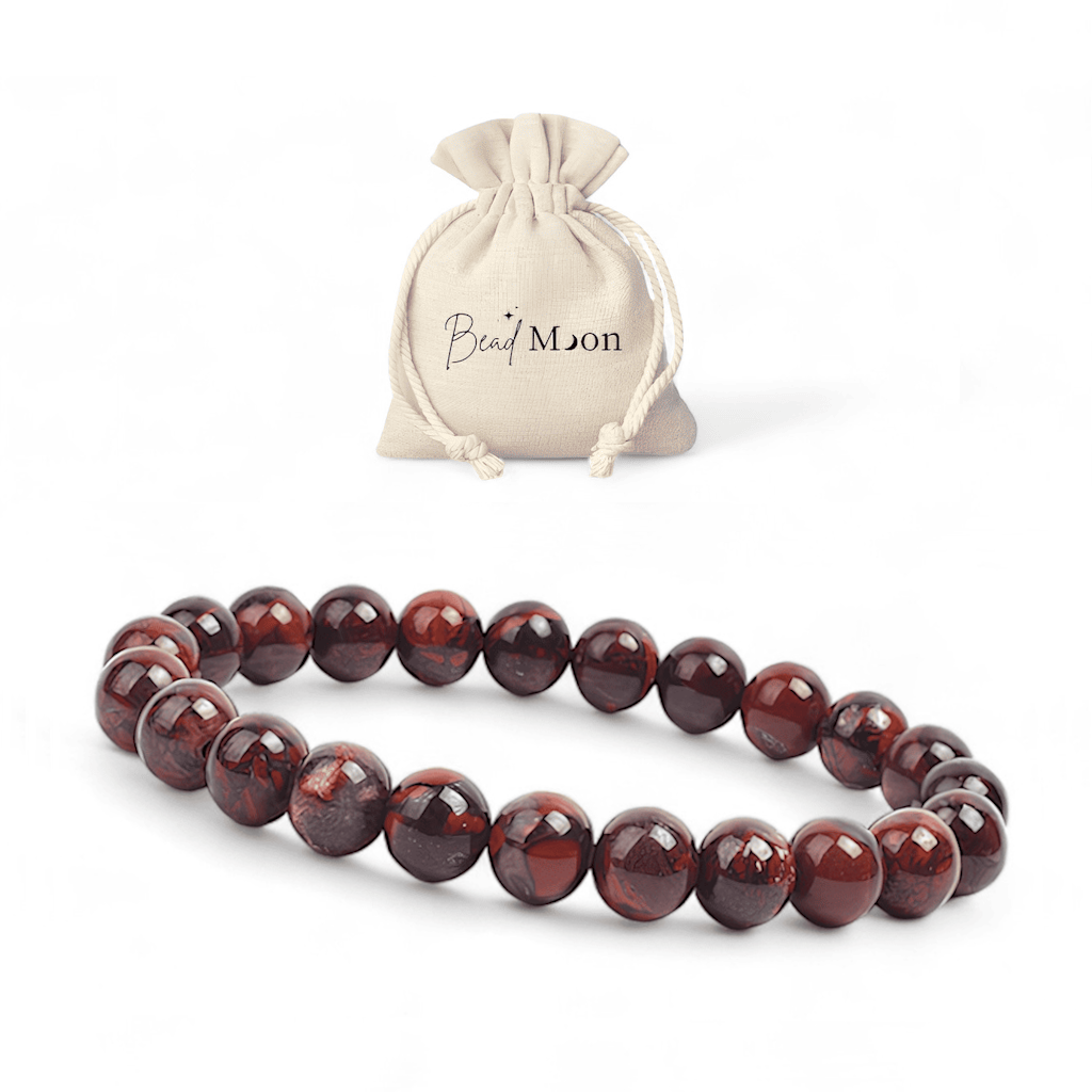 Bracelet en Grenat – Bijou pour revitaliser l’énergie et stimuler la motivation, pierre naturelle pour renforcer la vitalité.